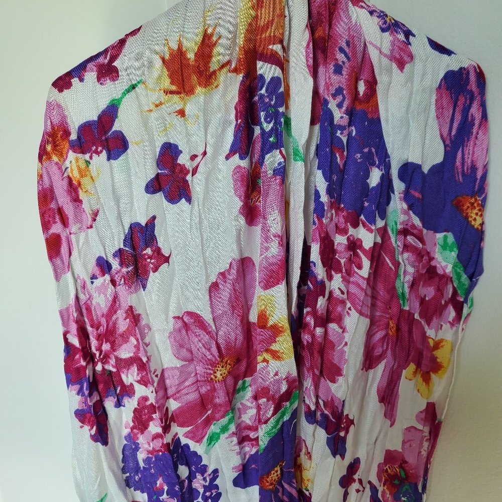 Spectrum Pink & Purple Floral Scarf or Wrap